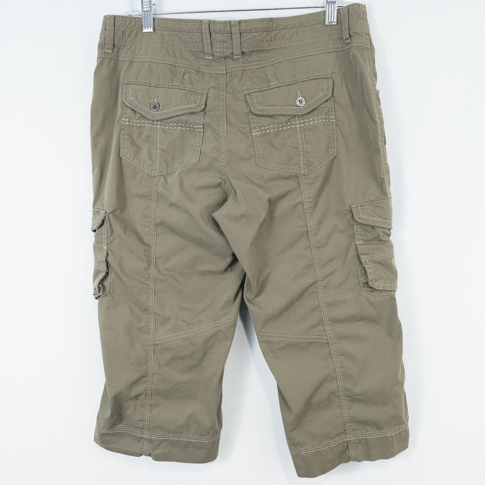 Kuhl Kontra Capri Shorts Womens 10 Roll Up Cargo Olive Green Outdoor Hiking - Picture 2 of 15